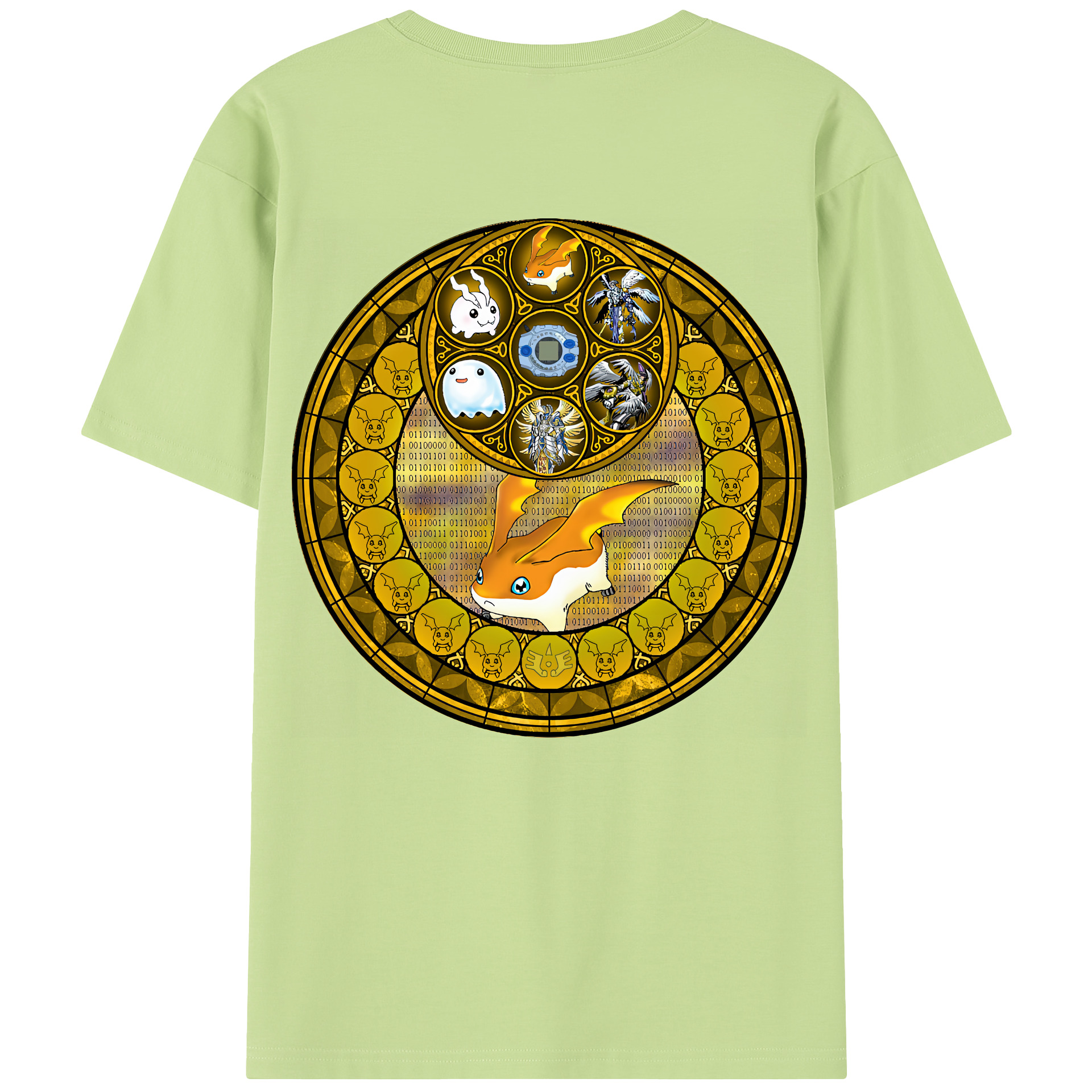 （画像用） Digimon デジタルモンスター/デジモン 綿100％半袖Tシャツ（背面プリント）